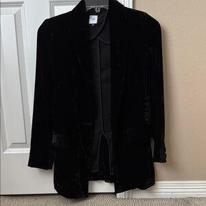 Cabi special edition black velvet blazer XS